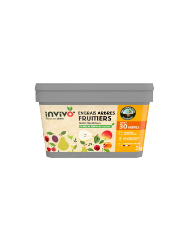 Engrais Arbres fruitiers Boîte 3kg - INVIVO Nous on sème Invivo - Nous on sème Engrais spécifique