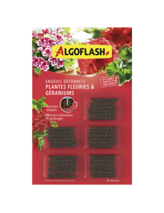 Bâtonnets engrais Géraniums et plantes fleuries x30 - Algoflash Algoflash Engrais spécifique