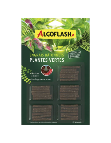 Bâtonnets engrais Plante verte x30 - Algoflash Algoflash Engrais spécifique