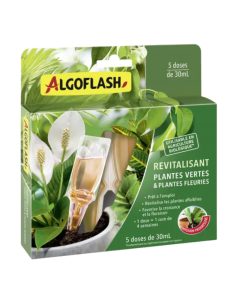 Monodose revitalisante plantes vertes & plantes fleuries 30 ml x5 - Algoflash Algoflash Engrais spécifique