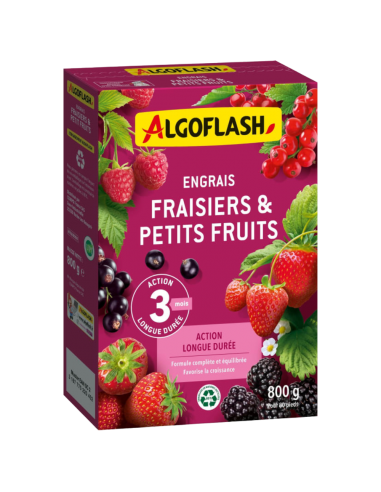 Engrais Fraises et petits fruits action prolongée 800 g - Algoflash Algoflash Engrais spécifique