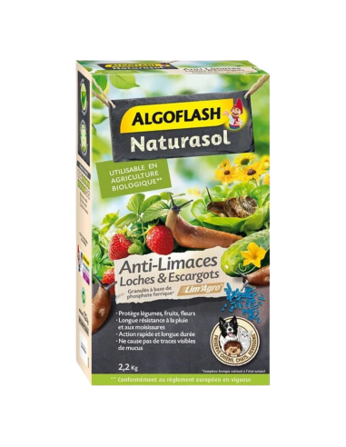 Anti-Limace/ Loches/ Escargots 2,2 kg - Algoflash Algoflash Insecticide naturel