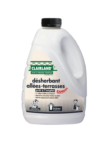 Désherbant Allées & Terrasses prêt à l'emploi 3L - Clairland  Insecticide naturel