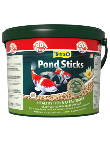 Tetra Pond Sticks 10L + 20% offert Tetra Alimentation pour poisson de bassin