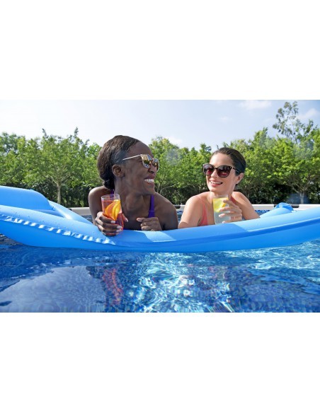 Kit Piscine Ronde Ø396 x H.122 cm + échelle + pompe + bâche - Bestway BestWay Piscines