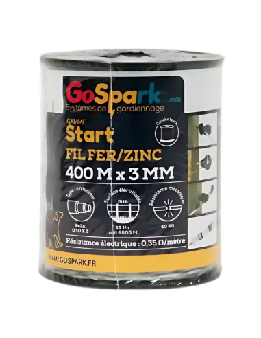Fil conducteur 400m en fer & zinc 2 brins Ø0,50 mm - GoSpark® GoSpark® Chevaux