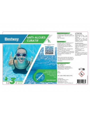 Anti-Algues Curatif 1L - Bestway BestWay Produits d'entretien de piscine