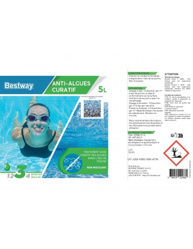 Anti-Algues Curatif 5L - Bestway BestWay Produits d'entretien de piscine