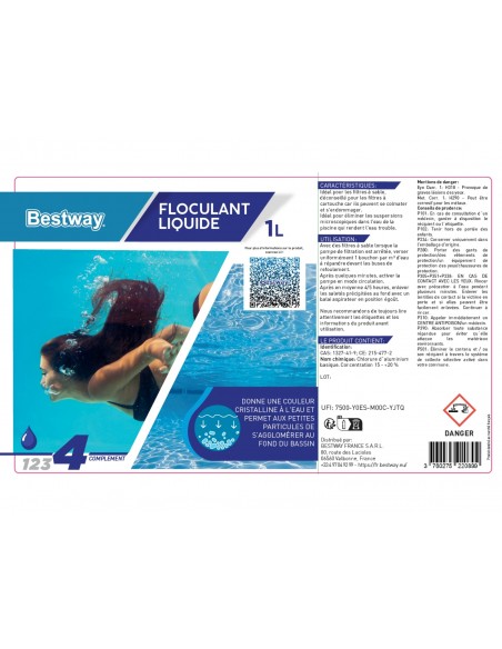 Floculant Liquide 1L - Bestway BestWay Produits d'entretien de piscine