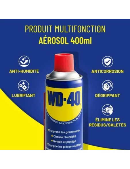 Bombe dégrippant 400ml - WD40  Accueil