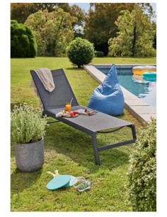 Bain de soleil Elen Anthracite - Ecloz ECLOZ Relax, transat et bain de soleil 2