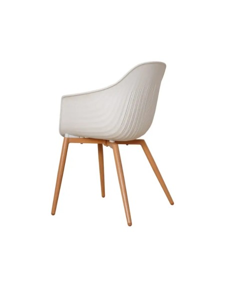 Fauteuil de jardin résine blanc écru Coque -Ecloz Jardiland Fauteuil de jardin