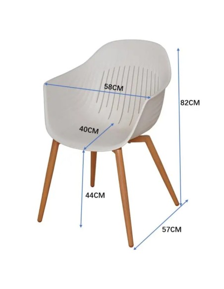 Fauteuil de jardin résine blanc écru Coque -Ecloz Jardiland Fauteuil de jardin