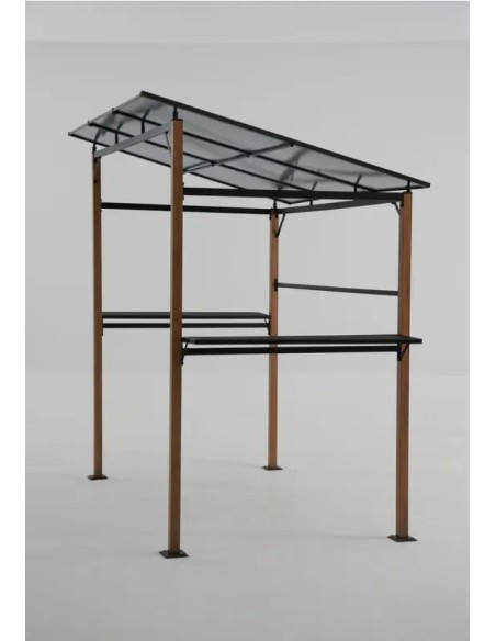 Abri Gazebo pour barbecue alu acier- Ecloz ECLOZ Pergola, tonnelle et gazebo