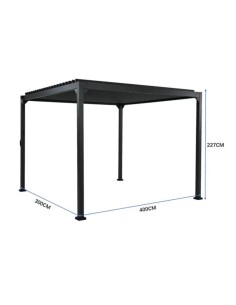 🌴 Pergola bioclimatique 3×4 m alu acier anthracite – ECLOZ ECLOZ Pergola, tonnelle et gazebo 2