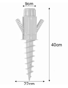 Pied de parasol vis en plastique – ECLOZ ECLOZ Pied de parasol et dalle lestée 2