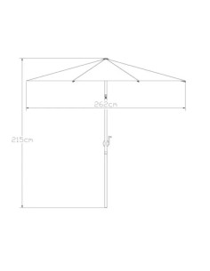 Parasol droit inclinable effet bois carré blanc Égée - ECLOZ ECLOZ Parasol et accessoire 2