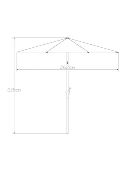 Parasol droit inclinable effet bois carré blanc Égée - ECLOZ ECLOZ Parasol et accessoire
