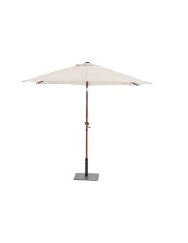Parasol droit inclinable effet bois carré blanc Égée - ECLOZ ECLOZ Parasol et accessoire