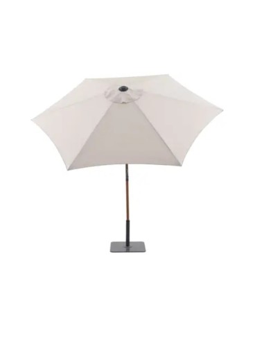 Parasol droit inclinable effet bois carré blanc Égée - ECLOZ ECLOZ Parasol et accessoire