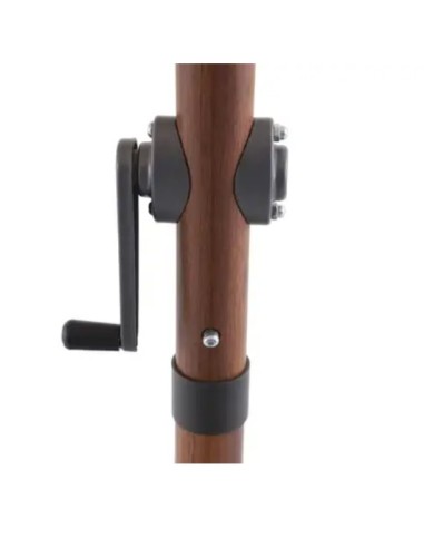 Parasol droit inclinable effet bois carré blanc Égée - ECLOZ ECLOZ Parasol et accessoire