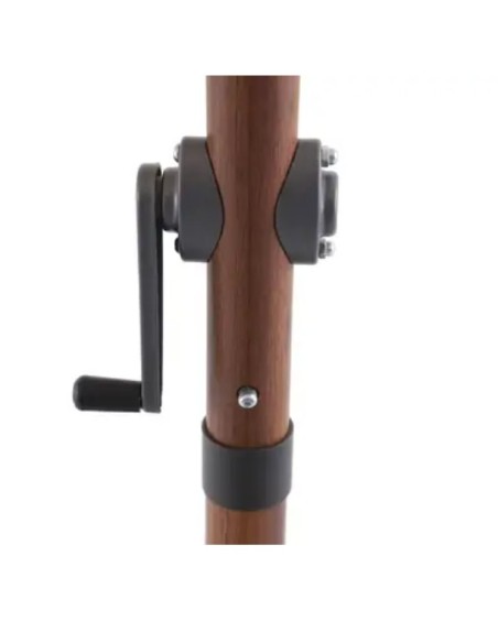 Parasol droit inclinable effet bois carré blanc Égée - ECLOZ ECLOZ Parasol et accessoire