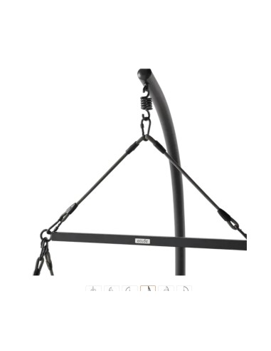 Fauteuil de jardin suspendu acier corde anthracite Fernande - ECLOZ ECLOZ Balancelle et fauteuil suspendu