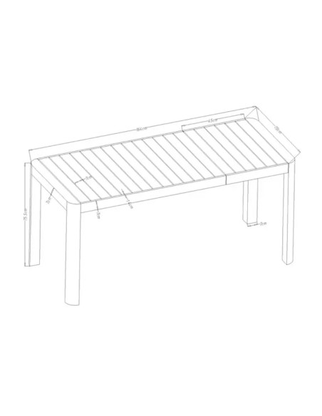 Table de jardin rectangulaire extensible alu sable 6/8 personnes Eneko - ECLOZ ECLOZ Table de jardin