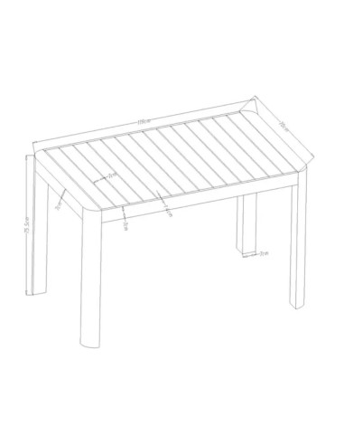 Table de jardin rectangulaire extensible alu sable 6/8 personnes Eneko - ECLOZ ECLOZ Table de jardin