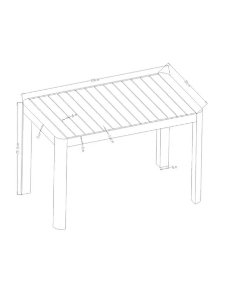 Table de jardin rectangulaire extensible alu sable 6/8 personnes Eneko - ECLOZ ECLOZ Table de jardin