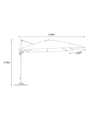 Parasol déport inclinable carré vert 3x3m Eloi ECLOZ ECLOZ Accueil