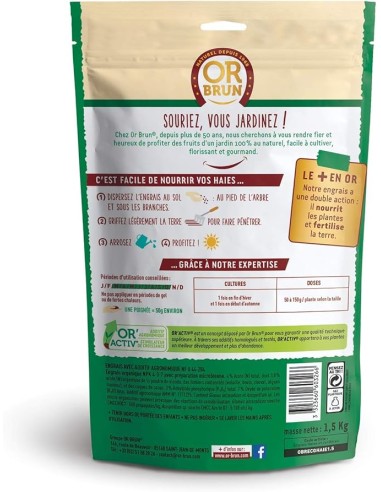 Engrais Haies & conifères UAB, 1,5kg OR BRUN Or Brun Accueil
