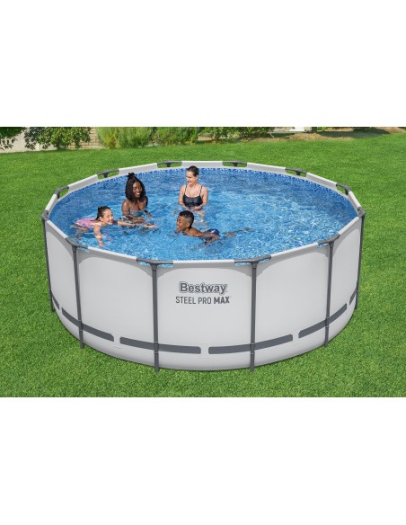 Piscine hors sol Steel Pro Max D 366x122 cm, filtre à cartouche BestWay Accueil