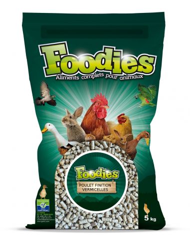 Aliment poulet finition vermicelle 5Kg Foodies Alimentation