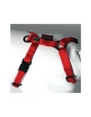 Harnais nylon réglable 50-70 - Rouge Smooz Colliers, harnais et muselières