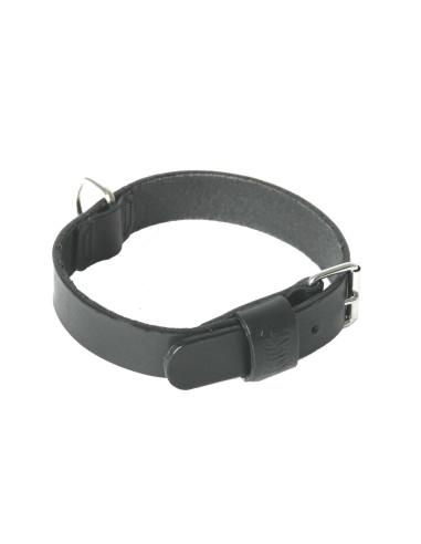 Collier en cuir à bord arrondi 50 - Noir Smooz Colliers, harnais et muselières