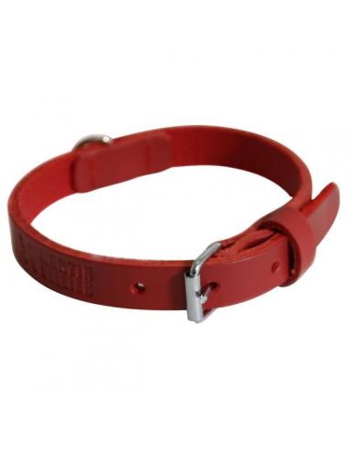 Collier en cuir à bord arrondi 45 - Rouge Smooz Colliers, harnais et muselières