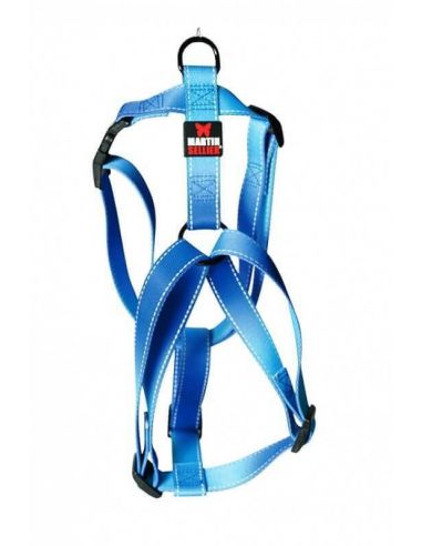 Harnais en nylon Réflex M - Bleu Smooz Colliers, harnais et muselières