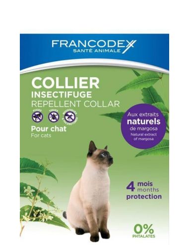 Collier Insectifuge Chat Francodex Soins et antiparasitaire