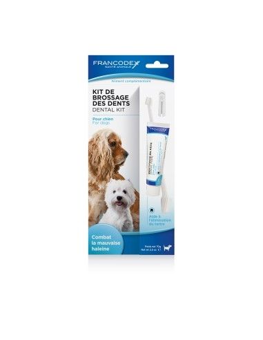 Kit de brossage des dents pour chien Francodex Parapharmacie