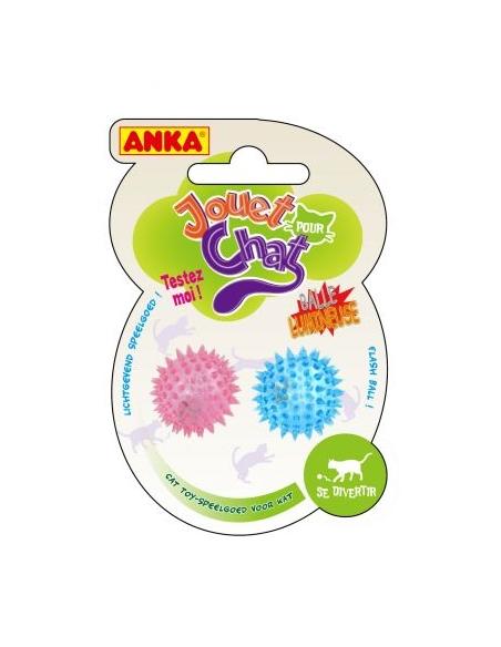 Jouet pour chat 2 mini balles avec lumières Anka Jeux et jouet