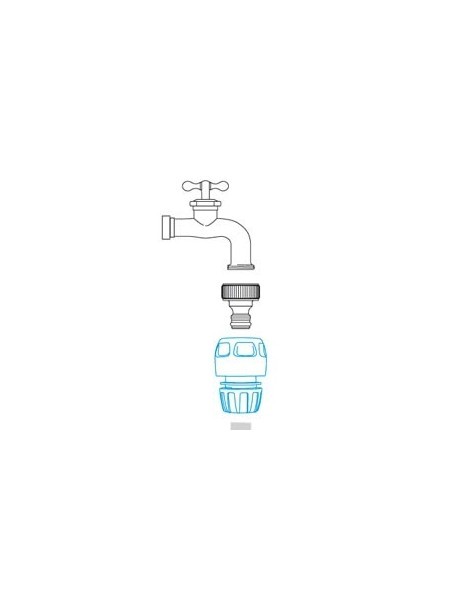 Raccord Rapide pour Tuyau 1/2" ou 5/8" GF Raccord et sélecteur de sortie 2