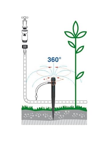 Goutteur Auto-Compensant Fin de Ligne 360° x 3 GF Goutte à goutte
