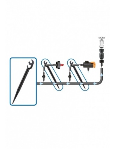 Crampons de Sol pour Tuyau Ø6mm GF Goutte à goutte