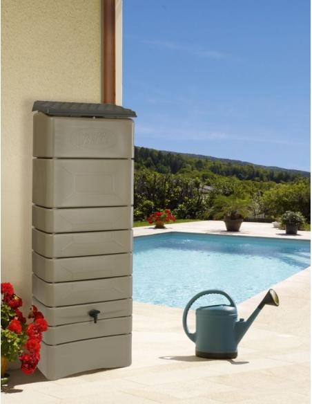 Récupérateur d'eau 300L taupe Bellijardin Récupérateur d'eau