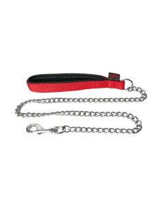 Laisse chaine forte rouge Smooz Laisses et laisses à enrouleur